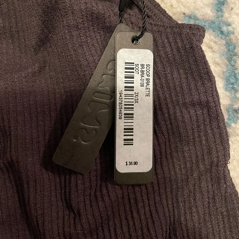 Soot Ribbed Bralette - Picture 2 of 2